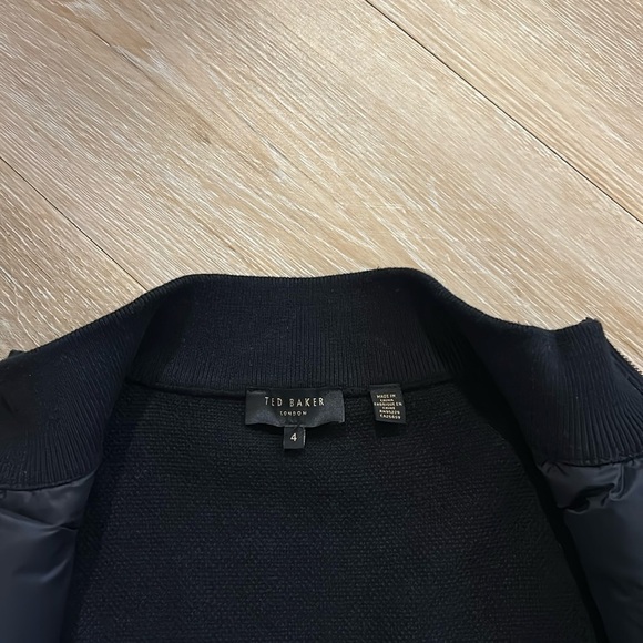 Ted Baker Lydia Combo Puffer Vest Jacket Black Size 4 - Picture 6 of 7